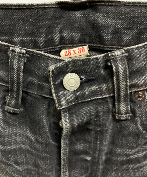 RRL（ダブルアールエル）RRL (ダブルアールエル) ウォッシュ加工 ストレートデニムパンツ ブラック サイズ: W28×L30の古着・服飾アイテム