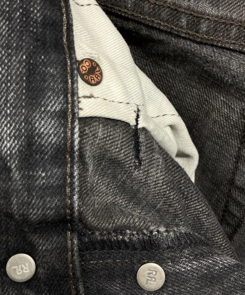 RRL（ダブルアールエル）RRL (ダブルアールエル) ウォッシュ加工 ストレートデニムパンツ ブラック サイズ: W28×L30の古着・服飾アイテム