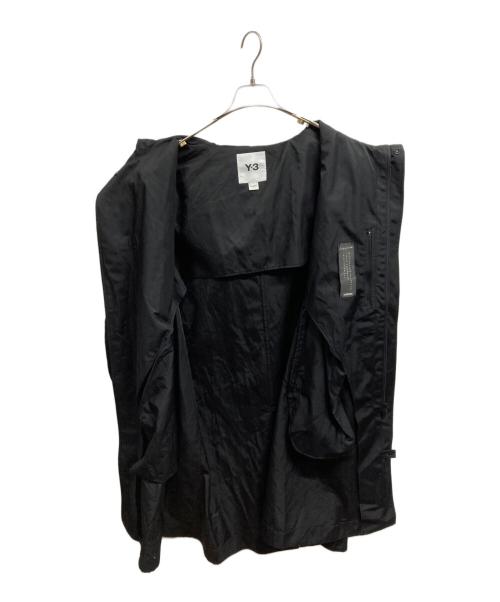 Y-3（ワイスリー）Y-3 (ワイスリー) オーバーサイズ ツイルフーデッドコート/	Y-3 ブラック サイズ:Mの古着・服飾アイテム