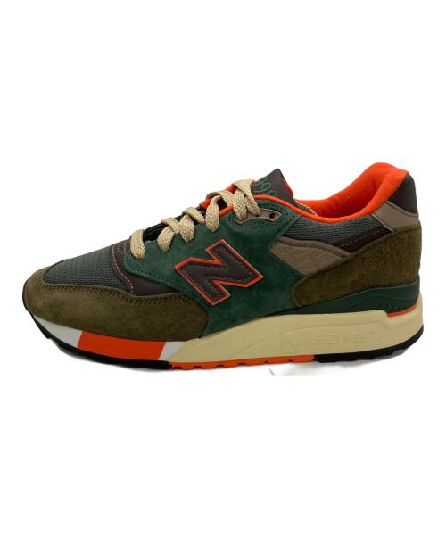 NEW BALANCE（ニューバランス）NEW BALANCE (ニューバランス) ローカットスニーカー ブラウン×グリーン サイズ:US7の古着・服飾アイテム