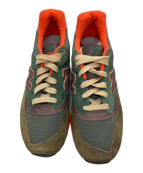 NEW BALANCE（ニューバランス）NEW BALANCE (ニューバランス) ローカットスニーカー ブラウン×グリーン サイズ:US7の古着・服飾アイテム