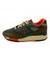 NEW BALANCE (ニューバランス) ローカットスニーカー ブラウン×グリーン サイズ:US7：13000円