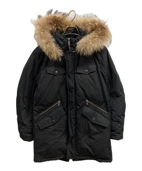 BURBERRY BLACK LABEL（バーバリーブラックレーベル）BURBERRY BLACK LABEL (バーバリーブラックレーベル) ファー付ダウンジャケット/BURBERRY BLACK LABEL ブラック サイズ:XLの古着・服飾アイテム
