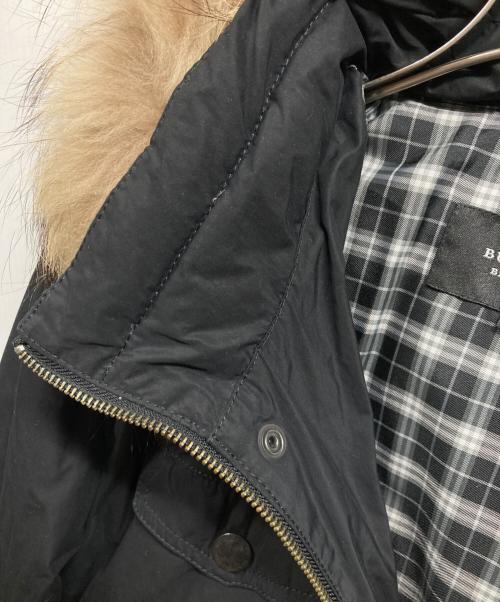 BURBERRY BLACK LABEL（バーバリーブラックレーベル）BURBERRY BLACK LABEL (バーバリーブラックレーベル) ファー付ダウンジャケット/BURBERRY BLACK LABEL ブラック サイズ:XLの古着・服飾アイテム