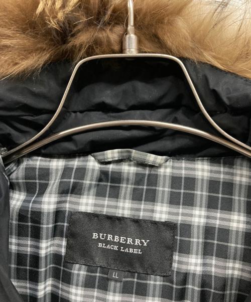 BURBERRY BLACK LABEL（バーバリーブラックレーベル）BURBERRY BLACK LABEL (バーバリーブラックレーベル) ファー付ダウンジャケット/BURBERRY BLACK LABEL ブラック サイズ:XLの古着・服飾アイテム