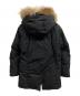 BURBERRY BLACK LABEL (バーバリーブラックレーベル) ファー付ダウンジャケット/BURBERRY BLACK LABEL ブラック サイズ:XL：10000円