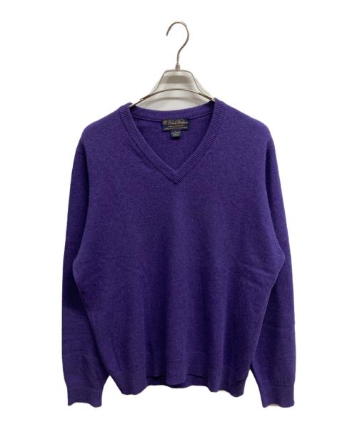 BROOKS BROTHERS（ブルックスブラザーズ）BROOKS BROTHERS (ブルックスブラザーズ) Vネックカシミヤニット/BROOKS BROTHERS パープル サイズ:Ｌの古着・服飾アイテム