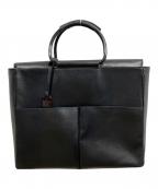 GUCCIグッチ）の古着「レザーハンドバッグ」｜ブラック