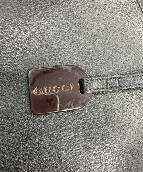GUCCI（グッチ）GUCCI (グッチ) レザーハンドバッグ ブラックの古着・服飾アイテム