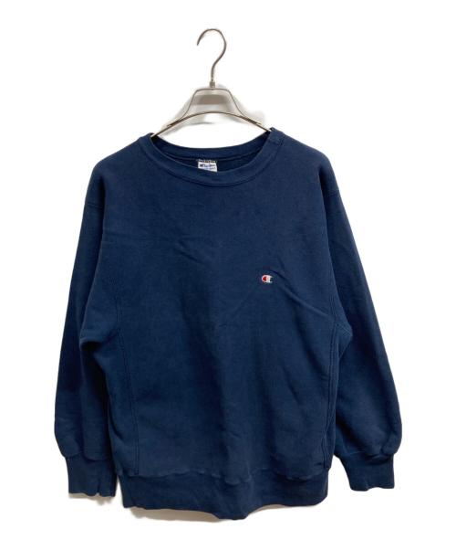 Champion REVERSE WEAVE（チャンピオン リバース ウィーブ）Champion REVERSE WEAVE (チャンピオン リバース ウィーブ) 80s 目ありリバースウィーブスウェット/	Champion REVERSE WEAVE ネイビー サイズ:XLの古着・服飾アイテム