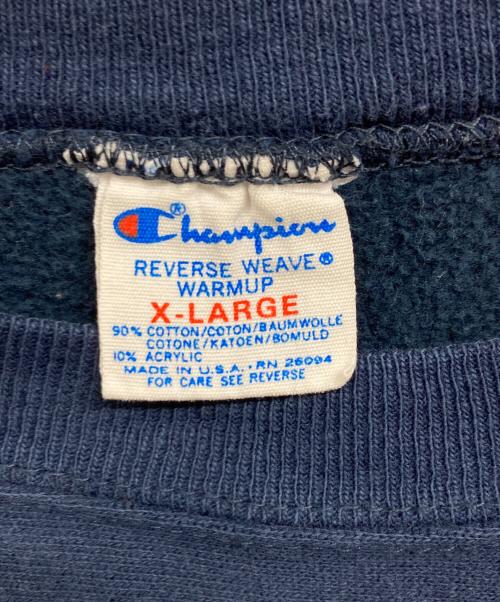Champion REVERSE WEAVE（チャンピオン リバース ウィーブ）Champion REVERSE WEAVE (チャンピオン リバース ウィーブ) 80s 目ありリバースウィーブスウェット/	Champion REVERSE WEAVE ネイビー サイズ:XLの古着・服飾アイテム