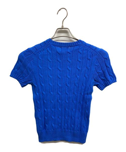 POLO RALPH LAUREN（ポロ・ラルフローレン）POLO RALPH LAUREN (ポロ・ラルフローレン) ポケット付きケーブルニット/POLO RALPH LAUREN ブルー サイズ:S 未使用品の古着・服飾アイテム