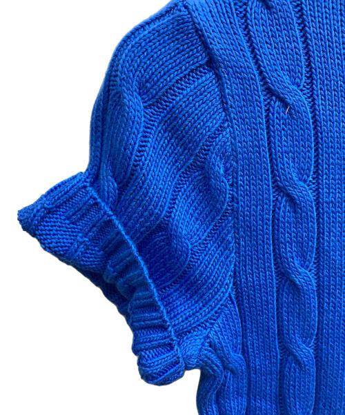 POLO RALPH LAUREN（ポロ・ラルフローレン）POLO RALPH LAUREN (ポロ・ラルフローレン) ポケット付きケーブルニット/POLO RALPH LAUREN ブルー サイズ:S 未使用品の古着・服飾アイテム