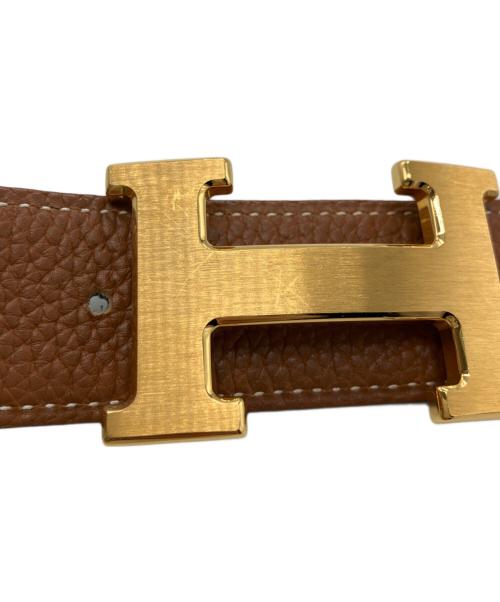 HERMES（エルメス）HERMES (エルメス) レザーベルト/	HERMES ブラウン×ブラックの古着・服飾アイテム