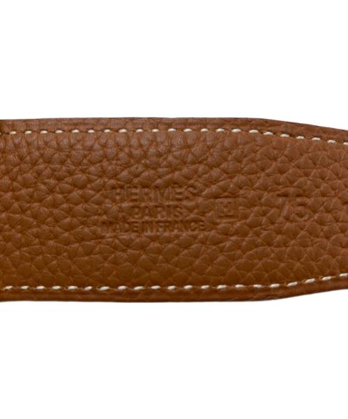 HERMES（エルメス）HERMES (エルメス) レザーベルト/	HERMES ブラウン×ブラックの古着・服飾アイテム