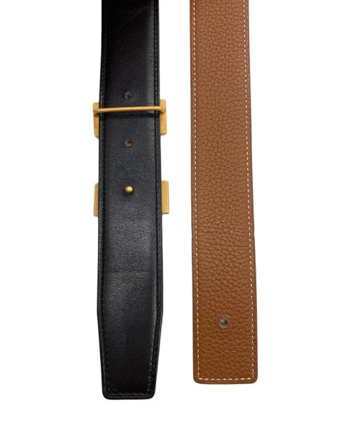 HERMES（エルメス）HERMES (エルメス) レザーベルト/	HERMES ブラウン×ブラックの古着・服飾アイテム