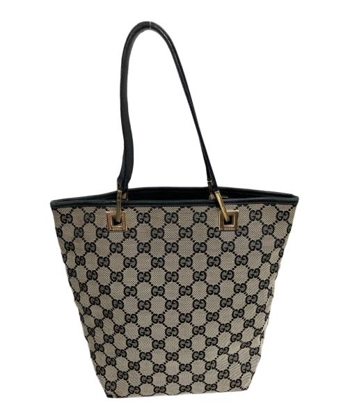 GUCCI（グッチ）GUCCI (グッチ) GGキャンバストートバッグ/GUCCI ブラックの古着・服飾アイテム