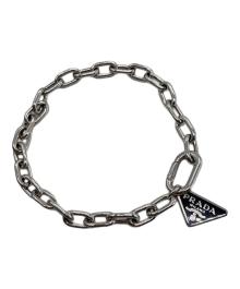 PRADA（プラダ）の古着「SILVER チェーン ジュエリー ブレスレット/	PRADA」｜シルバー