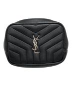 Saint Laurent Parisサンローランパリ）の古着「キルティングポーチ/Saint Laurent Paris」｜ブラック