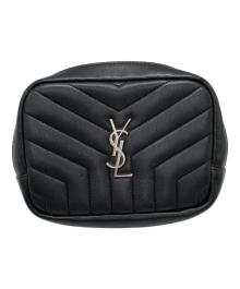 Saint Laurent Paris（サンローランパリ）の古着「キルティングポーチ/	Saint Laurent Paris」｜ブラック