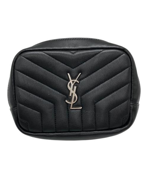 Saint Laurent Paris（サンローランパリ）Saint Laurent Paris (サンローランパリ) キルティングポーチ/	Saint Laurent Paris ブラックの古着・服飾アイテム