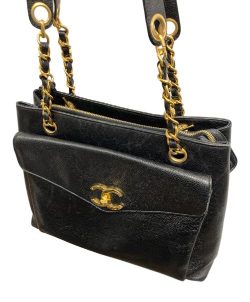CHANEL（シャネル）CHANEL (シャネル) チェーントートバッグ/CHANEL ブラックの古着・服飾アイテム