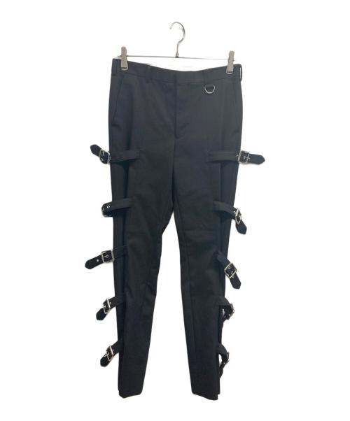 JOHN LAWRENCE SULLIVAN（ジョン ローレンス サリバン）JOHN LAWRENCE SULLIVAN (ジョン ローレンス サリバン) gabardine bondage trousers J/JOHN LAWRENCE SULLIVAN ブラック サイズ:44の古着・服飾アイテム