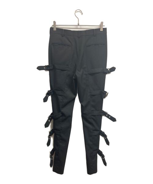 JOHN LAWRENCE SULLIVAN（ジョン ローレンス サリバン）JOHN LAWRENCE SULLIVAN (ジョン ローレンス サリバン) gabardine bondage trousers J/JOHN LAWRENCE SULLIVAN ブラック サイズ:44の古着・服飾アイテム