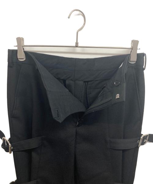 JOHN LAWRENCE SULLIVAN（ジョン ローレンス サリバン）JOHN LAWRENCE SULLIVAN (ジョン ローレンス サリバン) gabardine bondage trousers J/JOHN LAWRENCE SULLIVAN ブラック サイズ:44の古着・服飾アイテム