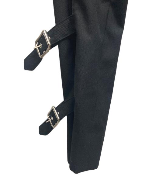 JOHN LAWRENCE SULLIVAN（ジョン ローレンス サリバン）JOHN LAWRENCE SULLIVAN (ジョン ローレンス サリバン) gabardine bondage trousers J/JOHN LAWRENCE SULLIVAN ブラック サイズ:44の古着・服飾アイテム