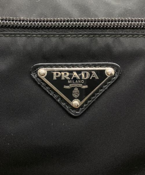 PRADA（プラダ）PRADA (プラダ) トライアングルロゴプレートナイロンショルダーバッグ/	PRADA ブラックの古着・服飾アイテム