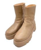 Gianvito Rossiジャンヴィト ロッシ）の古着「MONTEY VITELLO GLOVE BOOT/Gianvito Rossi」｜ベージュ