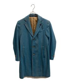 LARDINI（ラルディーニ）の古着「カシミヤチェスターコート/	LARDINI」｜ブルー