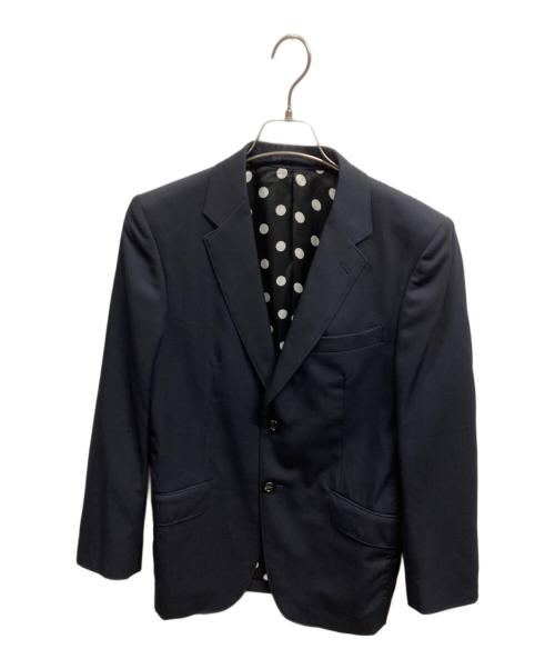 COMME des GARCONS HOMME（コムデギャルソン オム）COMME des GARCONS HOMME (コムデギャルソン オム) ドット柄テーラードジャケット/COMME des GARCONS HOMME ネイビー サイズ:XSの古着・服飾アイテム