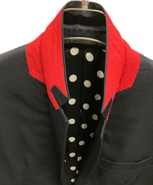 COMME des GARCONS HOMME（コムデギャルソン オム）COMME des GARCONS HOMME (コムデギャルソン オム) ドット柄テーラードジャケット/COMME des GARCONS HOMME ネイビー サイズ:XSの古着・服飾アイテム
