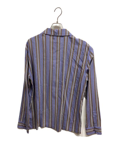 stussy（ステューシー）stussy (ステューシー) マルチストライプシャツ/stussy パープル サイズ:Mの古着・服飾アイテム