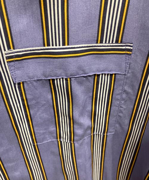 stussy（ステューシー）stussy (ステューシー) マルチストライプシャツ/stussy パープル サイズ:Mの古着・服飾アイテム