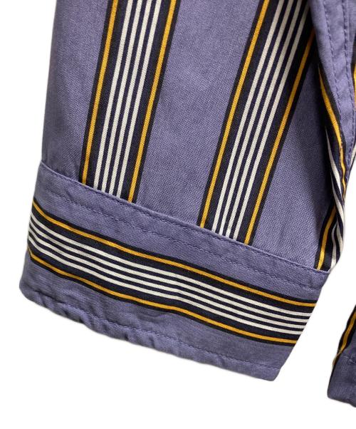 stussy（ステューシー）stussy (ステューシー) マルチストライプシャツ/stussy パープル サイズ:Mの古着・服飾アイテム