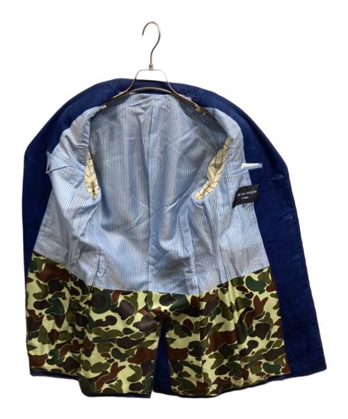 COMME des GARCONS HOMME（コムデギャルソン オム）COMME des GARCONS HOMME (コムデギャルソン オム) 裏地カモ柄コーデュロイコート ブルー サイズ:XSの古着・服飾アイテム