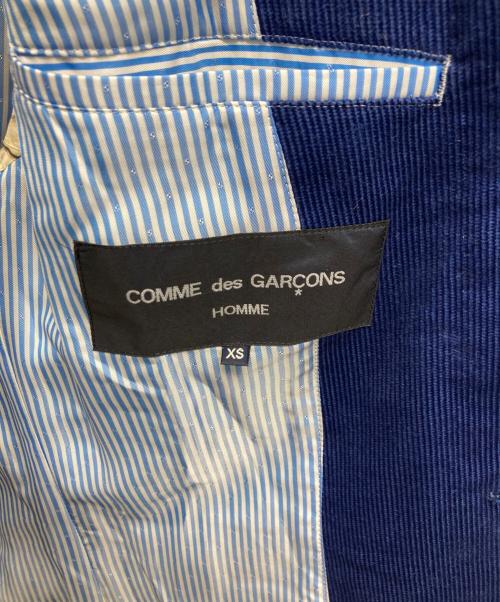 COMME des GARCONS HOMME（コムデギャルソン オム）COMME des GARCONS HOMME (コムデギャルソン オム) 裏地カモ柄コーデュロイコート ブルー サイズ:XSの古着・服飾アイテム