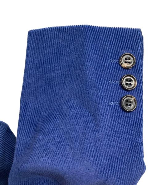 COMME des GARCONS HOMME（コムデギャルソン オム）COMME des GARCONS HOMME (コムデギャルソン オム) 裏地カモ柄コーデュロイコート ブルー サイズ:XSの古着・服飾アイテム