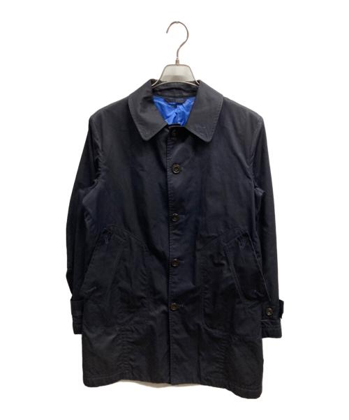 COMME des GARCONS HOMME（コムデギャルソン オム）COMME des GARCONS HOMME (コムデギャルソン オム) Valstar (ヴァルスター) 製品染 ステンカラーコート ネイビー サイズ:XSの古着・服飾アイテム