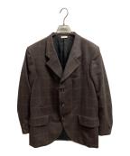 COMME des GARCONS HOMME DEUXコムデギャルソン オム ドゥ）の古着「チェック柄3Bテーラードジャケット/COMME des GARCONS HOMME DEUX」｜ブラウン