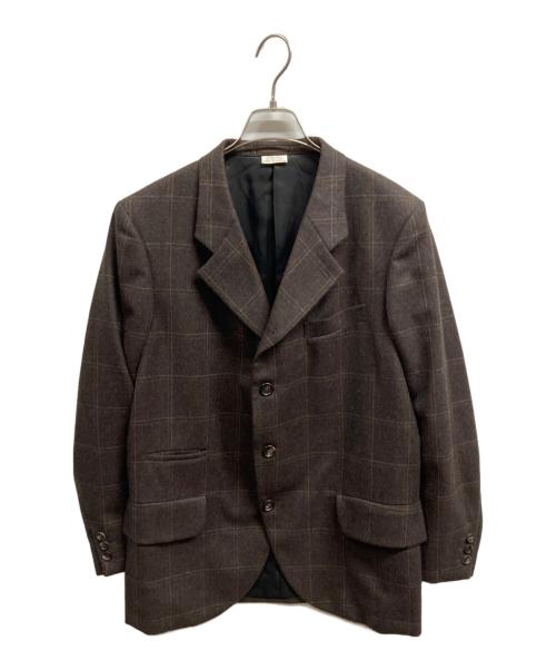 COMME des GARCONS HOMME DEUX（コムデギャルソン オム ドゥ）COMME des GARCONS HOMME DEUX (コムデギャルソン オム ドゥ) チェック柄3Bテーラードジャケット/	COMME des GARCONS HOMME DEUX ブラウン サイズ:Ｓの古着・服飾アイテム