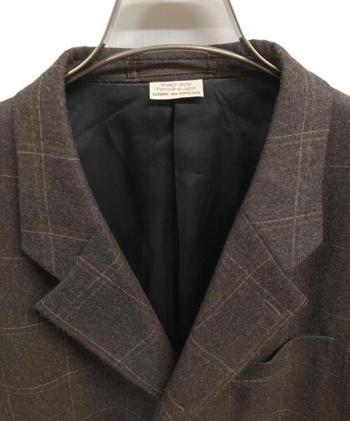 COMME des GARCONS HOMME DEUX（コムデギャルソン オム ドゥ）COMME des GARCONS HOMME DEUX (コムデギャルソン オム ドゥ) チェック柄3Bテーラードジャケット/	COMME des GARCONS HOMME DEUX ブラウン サイズ:Ｓの古着・服飾アイテム