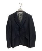 COMME des GARCONS HOMME DEUXコムデギャルソン オム ドゥ）の古着「ウールリネンテーラードジャケット/COMME des GARCONS HOMME DEUX」｜ブラック