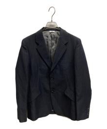 COMME des GARCONS HOMME DEUX（コムデギャルソン オム ドゥ）の古着「ウールリネンテーラードジャケット/COMME des GARCONS HOMME DEUX」｜ブラック