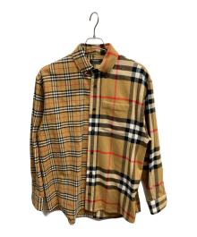 BURBERRY×Gosha Rubchinskiy（バーバリー×ゴーシャラブチンスキー）の古着「ノヴァチェックフランネルシャツ」｜ベージュ