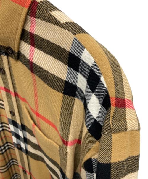 BURBERRY（バーバリー）BURBERRY (バーバリー) Gosha Rubchinskiy (ゴーシャラブチンスキー) ノヴァチェックフランネルシャツ ベージュ サイズ:Sの古着・服飾アイテム