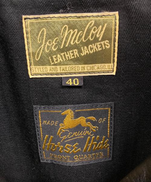 JOE McCOY’S（ジョーマッコイ）JOE McCOY’S (ジョーマッコイ) 30s LEATHER SPORTS JACKET / NELSON/JOE McCOY’S ブラック サイズ:40の古着・服飾アイテム